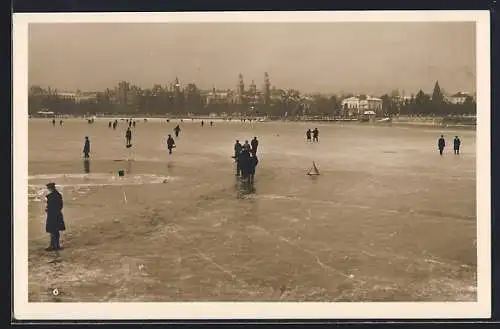 AK Zürich, Seegfrörne 1929