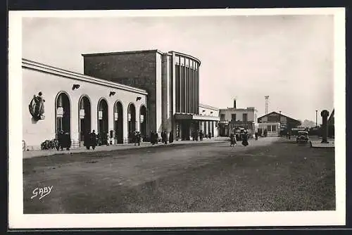 AK Caen, La Gare de l`État, Bahnhof