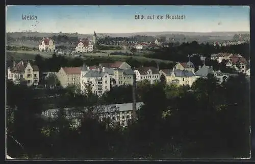 AK Weida / Thür., Blick auf die Neustadt