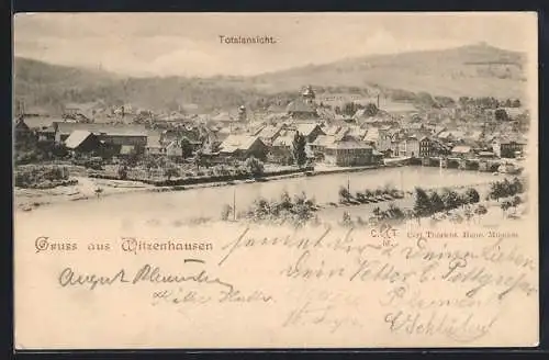 AK Witzenhausen, Totalansicht über den Fluss