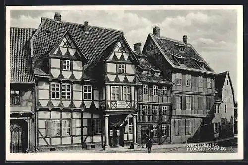 AK Quedlinburg, Partie am Klopstock-Haus