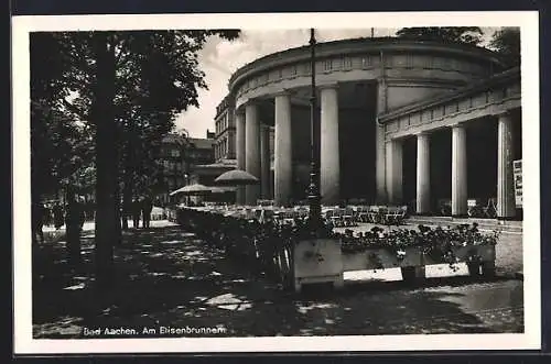 AK Bad Aachen, Partie am Eisenbrunnen