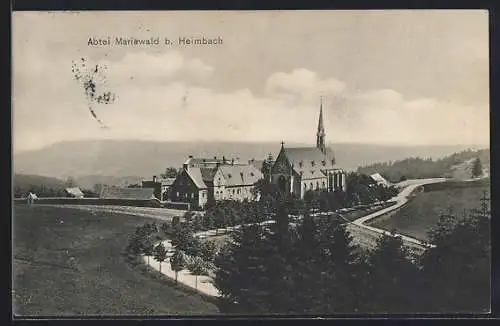 AK Heimbach / Hengebach, Blick zur Abtei Mariawald