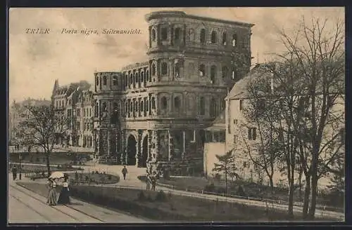 AK Trier, Porta nigra, Seitenansicht