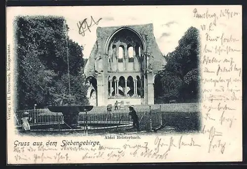 AK Heisterbach /Siebengebirge, Abtei mit Brunnen