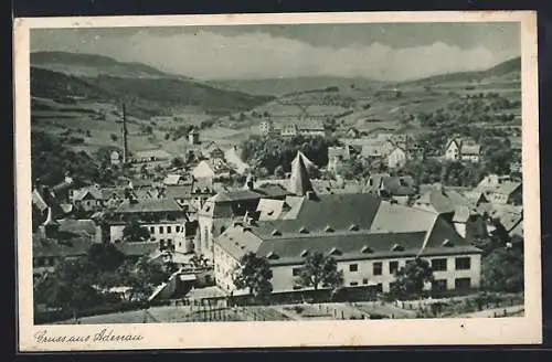 AK Adenau, Teilansicht mit Kirche