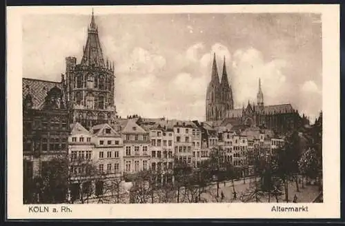 AK Köln a. Rh., Altermarkt mit Kirche