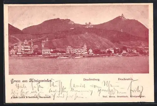 AK Königswinter, Drachenburg und Drachenfels