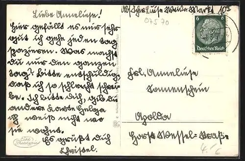 AK Weida i. Thür., Teilansicht mit Schloss