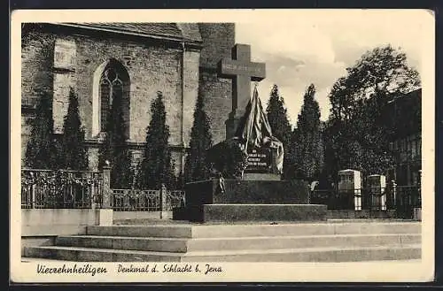 AK Vierzehnheiligen / Jena, Denkmal der Schlacht bei Jena