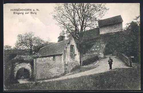 AK Hirschhorn a. N., Eingang zur Burg