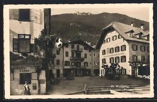 AK St. Wolfgang, Landungsplatz Weisses Rössl