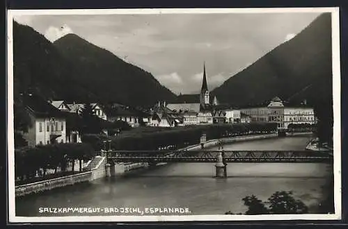 AK Bad Ischl, Salzkammergut, Esplanade