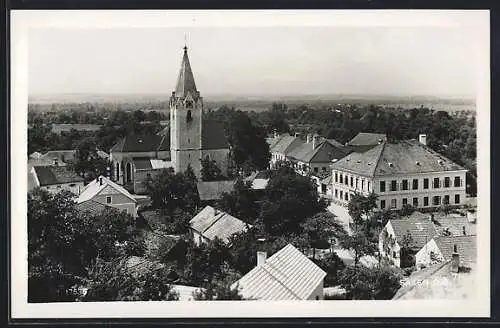 AK Saxen /O. Ö., Ortspartie mit Kirche