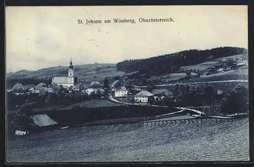 AK St. Johann am Wimberg, Blick zur Kirche im Ort