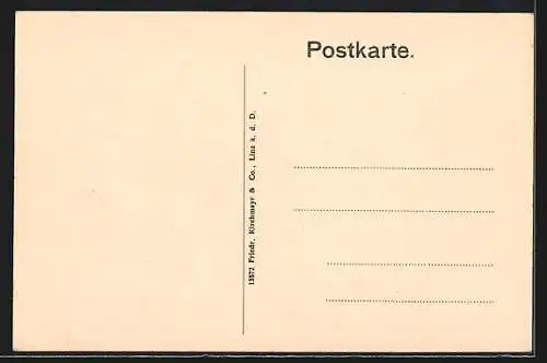 AK St. Georgen a. d. Gusen, Teilansicht mit Kirche