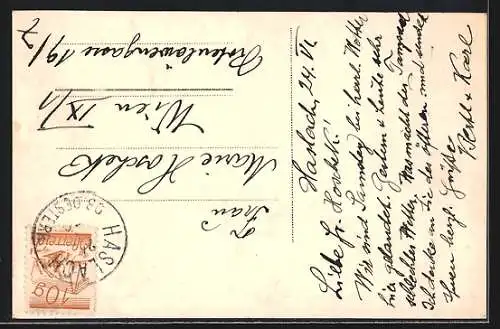 AK Haslach /O. Ö., Teilansicht mit Bäumen