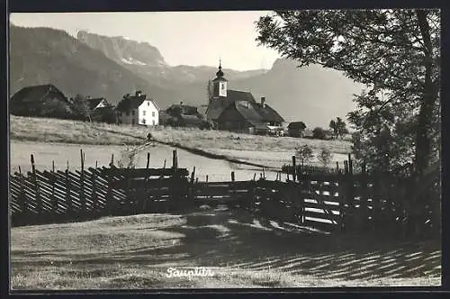 AK Tauplitz, Ortspartie mit Kirche