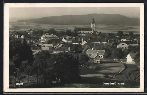 AK Loosdorf /N.-Oe., Teilansicht mit Kirche