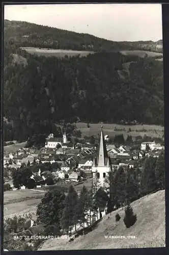 AK Bad St. Leonhard i. L., Teilansicht mit Kirche