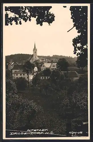 AK Drosendorf /N. Ö., Altstadt mit Kirche