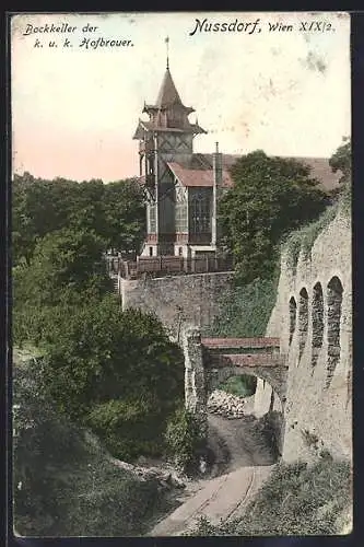 AK Wien, Nussdorf, Gasthaus Bockkeller der k. u. k. Hofbrauer