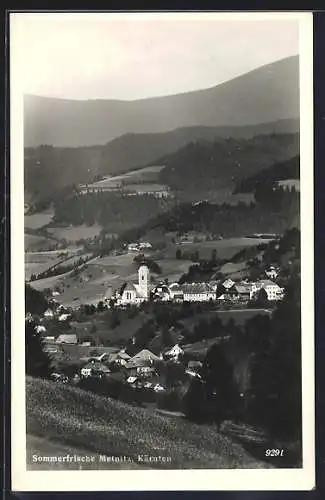 AK Metnitz /Kärnten, Teilansicht mit Kirche