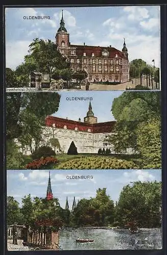 AK Oldenburg / Old., Grossherzogl. Schloss, Schlossgarten