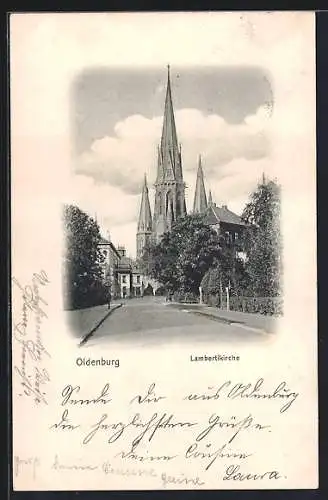 AK Oldenburg / Old., Blick auf die Lambertikirche