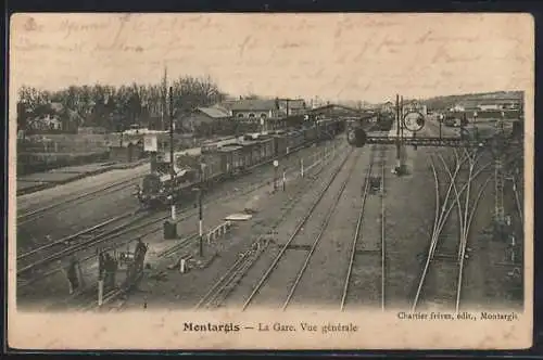 AK Montargis, La Gare, Vue générale