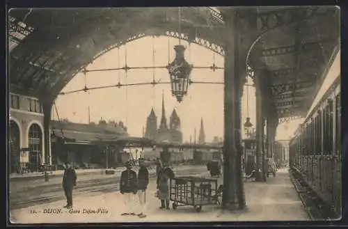 AK Dijon, Gare Dijon-Ville, Bahnhof