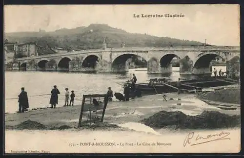 AK Pont-a-Mousson, La Lorraine illustrée, Le Pont, La Côte de Mousson