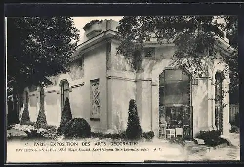 AK Paris, Exposition des Arts décoratifs 1925, Pavillon de la Ville de Paris