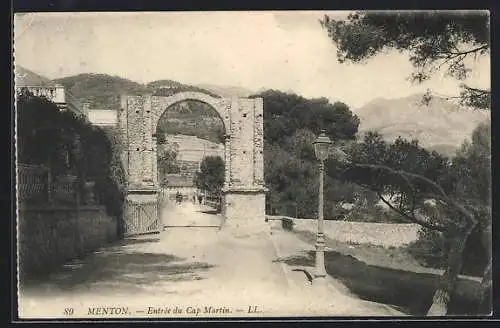 AK Menton, Entrée du Cap Martin