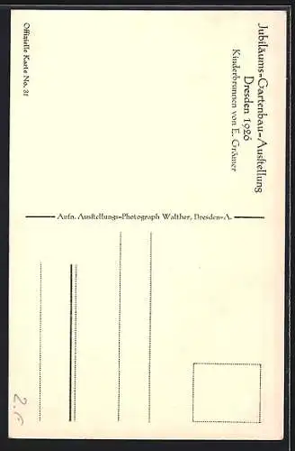 AK Dresden, Gartenbau-Ausstellung 1926 - Kinderbrunnen von E. Grämer