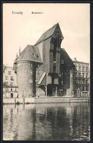 AK Danzig / Gdansk, Blick zum Krahntor