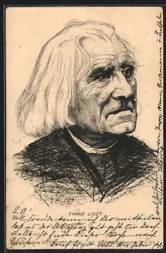 AK Portrait von Franz Liszt, Komponist