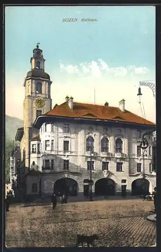 AK Bozen, Platz mit Rathaus