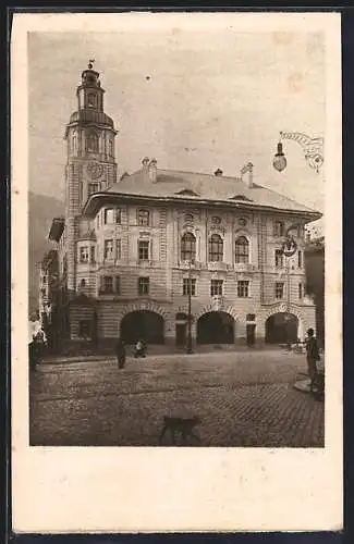 AK Bozen / Bolzano, Blick auf das Rathaus