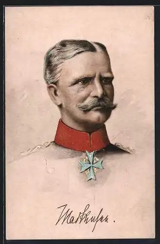 Künstler-AK Heerführer August von Mackensen in Uniform