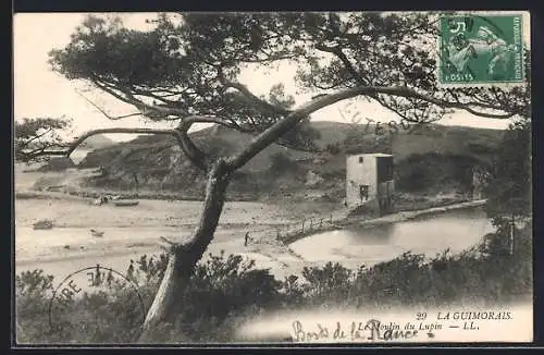 AK La Guimorais, Vue du Moulin du Lupin et du rivage côtier