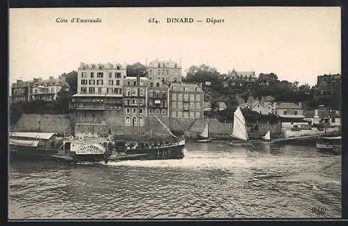 AK Dinard, Départ des bateaux à la Côte d`Émeraude