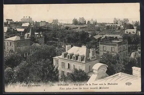 AK Dinard, Vue prise de la Tour vers la Malouine