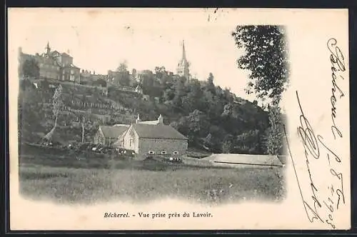 AK Bécherel, Vue prise près du Lavoir