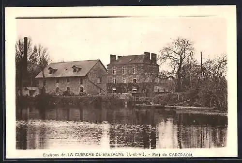 AK Carcraon, Port pittoresque avec bâtiments historiques au bord de l`eau