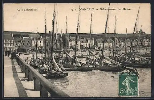 AK Cancale, Débarquement des Huîtres