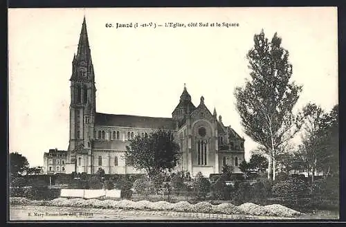 AK Janzé, L`Église côté Sud et le Square