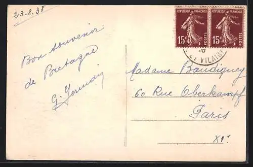 AK Liffré, Vue générale du village et paysage environnant