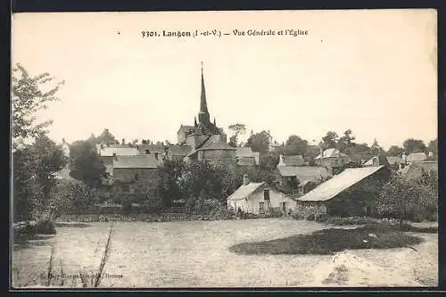 AK Langon, Vue Générale et l`Église