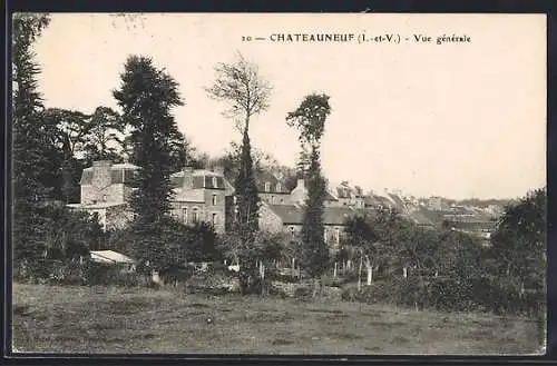 AK Châteauneuf, Vue générale des bâtiments et arbres environnants